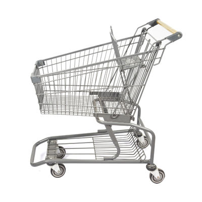 Im amerikanischen Stil Gray Classic Light Supermarket Metal-Einkaufswagen-Großhandel kundengerecht