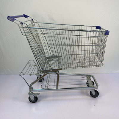 kaufen Pulver 240L beschichtete Einkaufslaufkatze des Einkauf-Laufkatzen-Kohlenstoffstahl-Einzelhandels-Q195 online manufacture