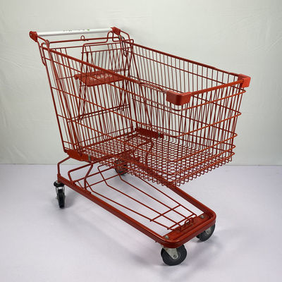 kaufen hohe Kapazitäts-asiatische Art Stahl-Metalleinkaufslaufkatze des Gemischtwarenladen-240L online manufacture