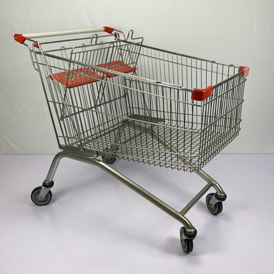 kaufen europäische Supermarkt-Laufkatze Carry Large Capacity Metal Cart der Art-275L mit faltbaren doppelten Kindersitzen online manufacture