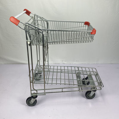 kaufen Laufkatze faltbarer der Lager-Supermarkt-Stahl-Doppelschicht-Q195 online manufacture