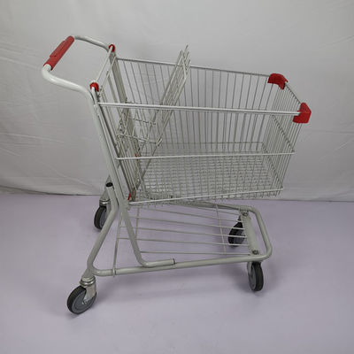 kaufen Weiße Boutiquen-Supermarkt-Einkaufslaufkatze der Pulver-Beschichtungs-100L mit Rädern Tente TPR online manufacture