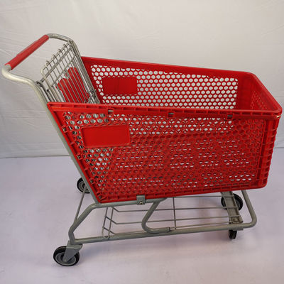 kaufen rote halb Plastikeinkaufswagen 175L mit 5