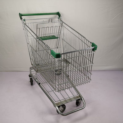 kaufen PU dreht Metalleinkaufswagen der Einkauf-Laufkatzen-210L mit Getränkefahrgestellen online manufacture