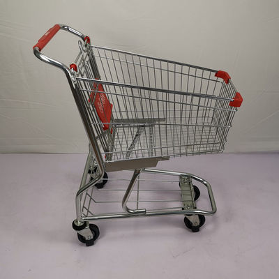 kaufen 60L im amerikanischen Stil Stahlketten-Einzelhandels-Einkaufslaufkatze des Einkaufswagen-Q195 Stahl online manufacture