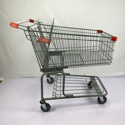 kaufen Kundengerechte Einkaufswagen-Supermarkt-Laufkatze des Gemischtwarenladen-175L mit faltbarem Kind Seat online manufacture