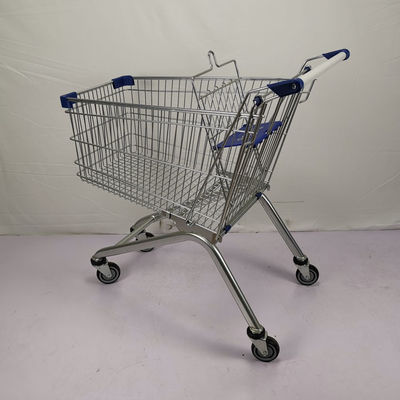 kaufen Pulver-Beschichtungs-Metalleinkaufslaufkatzen-Supermarkt-Einkaufswagen des Zink-125L online manufacture