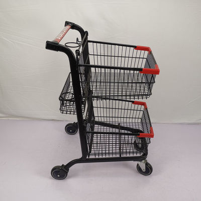 kaufen Des Metalldrei des Korb-80L Einkaufswagen Einkaufskorb-Laufkatzen-Kohlenstoffstahl-Q195 online manufacture
