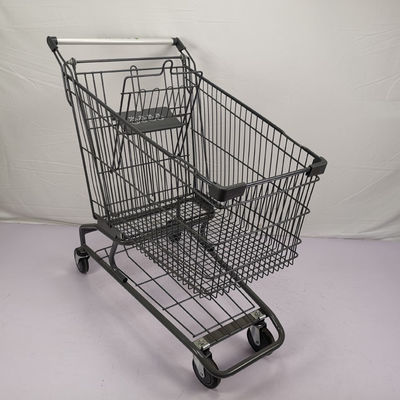 kaufen im amerikanischen Stil Einkaufslaufkatze PU-Rad-Lebensmittelgeschäft-Laufkatzen-Wagen des Supermarkt-150L online manufacture
