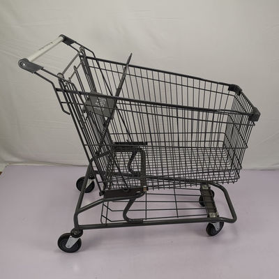 kaufen Pulver-Beschichtungs-Stahleinkaufswagen 150L Grey Metal Shopping Trolley Zinc online manufacture