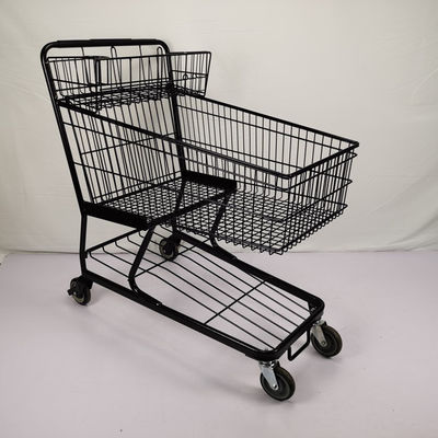 kaufen Kundengebundene große Supermarkt-Einkaufslaufkatze des Korb-100L mit Griff-kleinem Korb online manufacture