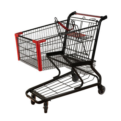 kaufen Metallleichtes Einkaufslaufkatzenlebensmittelgeschäft-Wagen en BS 1929 des Schwarz-125L online manufacture