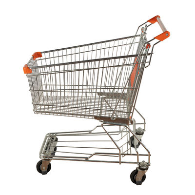 kaufen Große Kapazitäts-Metall Mesh Cage Powder Coating der Asien-Art-Bestseller- Supermarkt-Einkaufslaufkatzen-125L online manufacture