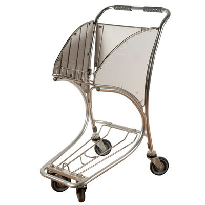kaufen Aluminium-Chrome überzog Flughafen-Gepäck-Laufkatzen-kleinen Gepäck-Wagen-Leichtgewichtler online manufacture