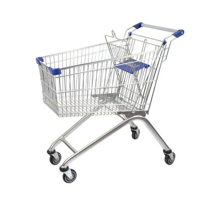 kaufen Verzinken Sie Stahlsupermarkt-Einkaufslaufkatzen-europäischen Art-Einkauf-Wagen online manufacture