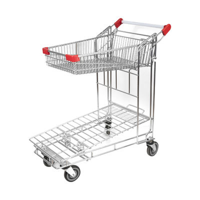 kaufen Zink-Doppelschicht-Hochleistungsmagazinwagen-Supermarkt Tally Trolley online manufacture
