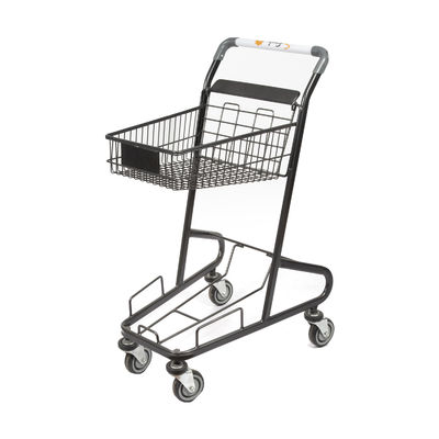 kaufen Korb-Supermarkt-Metalllebensmittelgeschäft-Wagen der Doppelschicht-Einkaufskorb-Laufkatzen-45L online manufacture