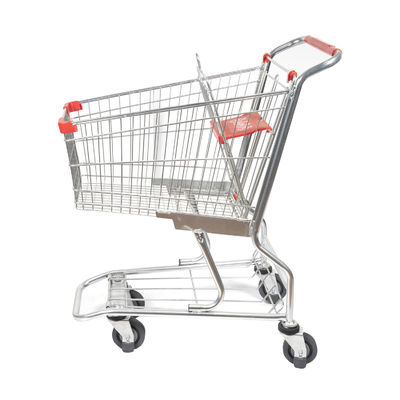 kaufen Metall galvanisierte Supermarkt-Stahleinkaufswagen-Americana-Einkaufswagen 60L online manufacture
