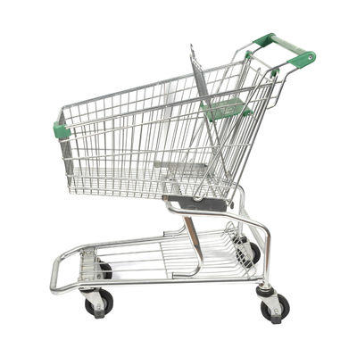 kaufen Laufkatzen-Lebensmittelgeschäft-Wagen SGS des amerikanischer Supermarkt-Stahleinkaufswagen-100L online manufacture
