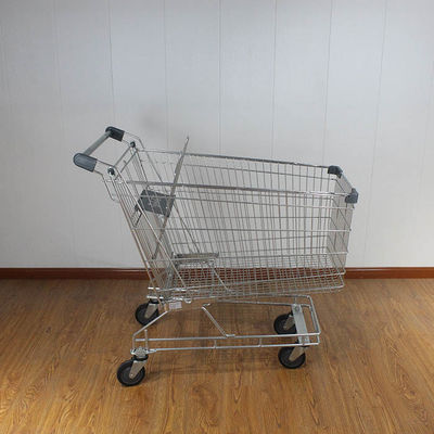 kaufen 215L australischer Stil Allzweck Sortiert Supermarkt Einkaufswagen Grau Kunststoff Pu-Räder online manufacture