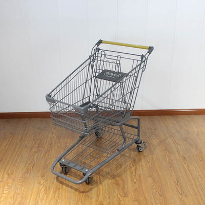 kaufen 80L Galvanisierte Supermarktkarren Reisegerät Rad Metall Einkaufswagen online manufacture