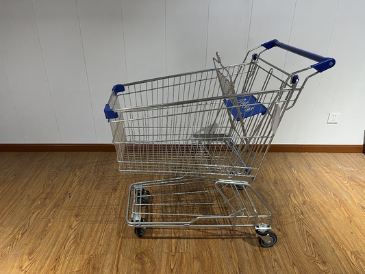 kaufen 125L Metall Einzelhandel Pulverbeschichtung Klappbarer Stahl Einkaufstrolley für Supermarkt-Einkaufshilfe online manufacture