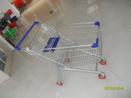 Supermarkt-Einkaufswagen-Lebensmittelgeschäft Europa-Art-100L mit blauen Plastikteilen