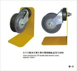 China TPE-Doppelt-Flocken-Schwenker-Aufzugs-Laufkatzen-Gleitlager-Gießmaschinen-Räder, Durchmesser 100mm Firma