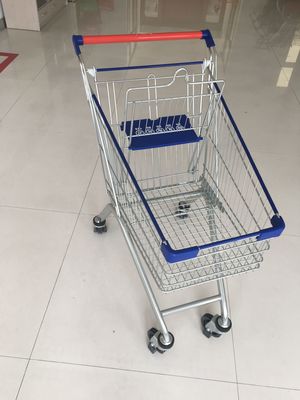 China Metall fahrbare Supermarkt-Einkaufswagen mit Sicherheits-anti- UVplastikteilen usine